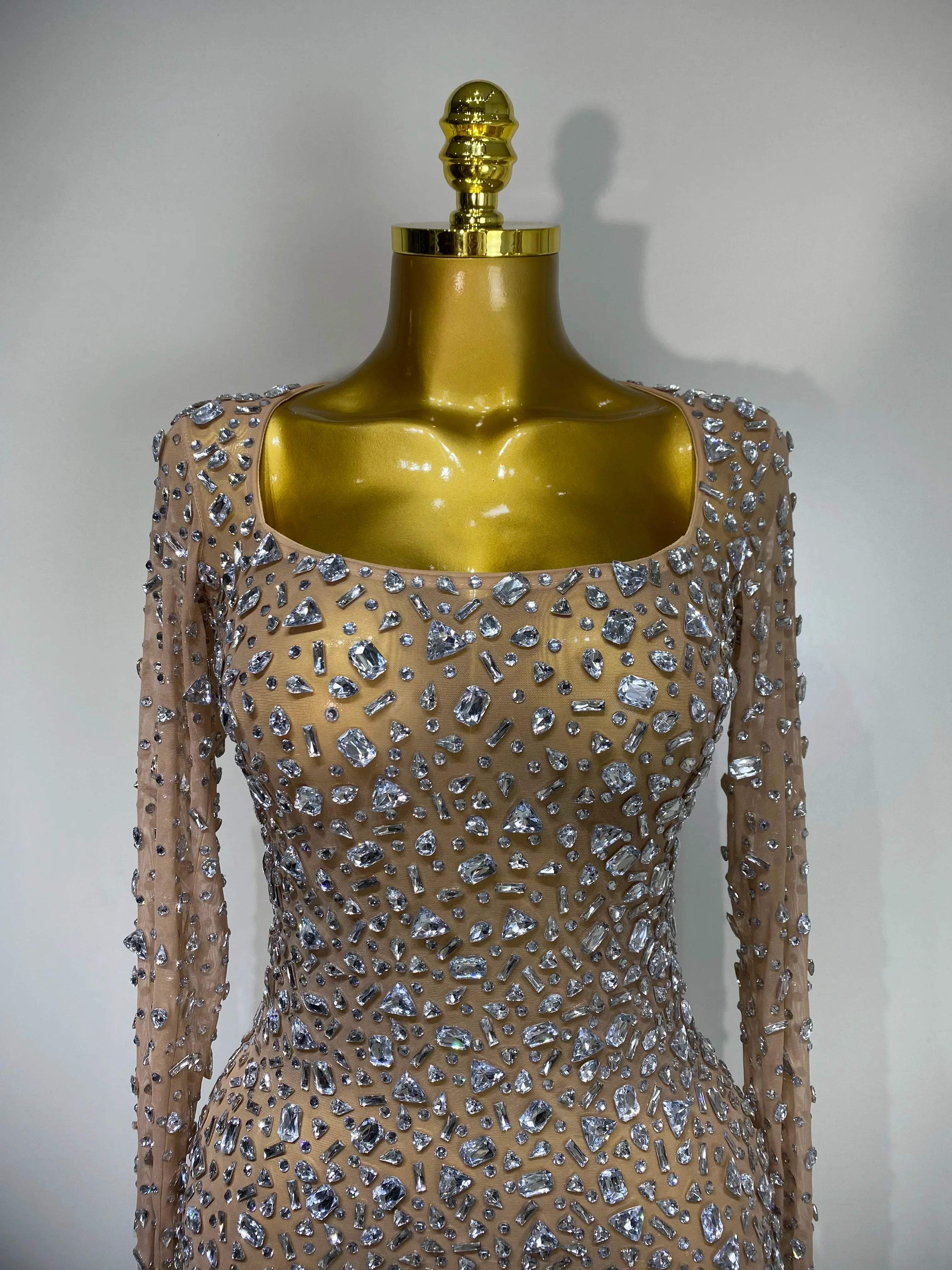 Women's Sparkling Diamond Party Mini Dress