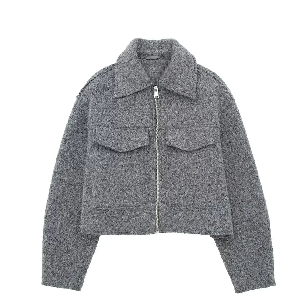 Women's Zipper Jacket with Pockets