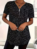 Women's Polka Dot V-Neck T-Shirt