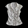 Turtleneck Sleeveless Button-Down Slim Crop Top