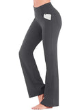 High Waist Wide Leg Pants Slim Fit Pockets Full Length Casual