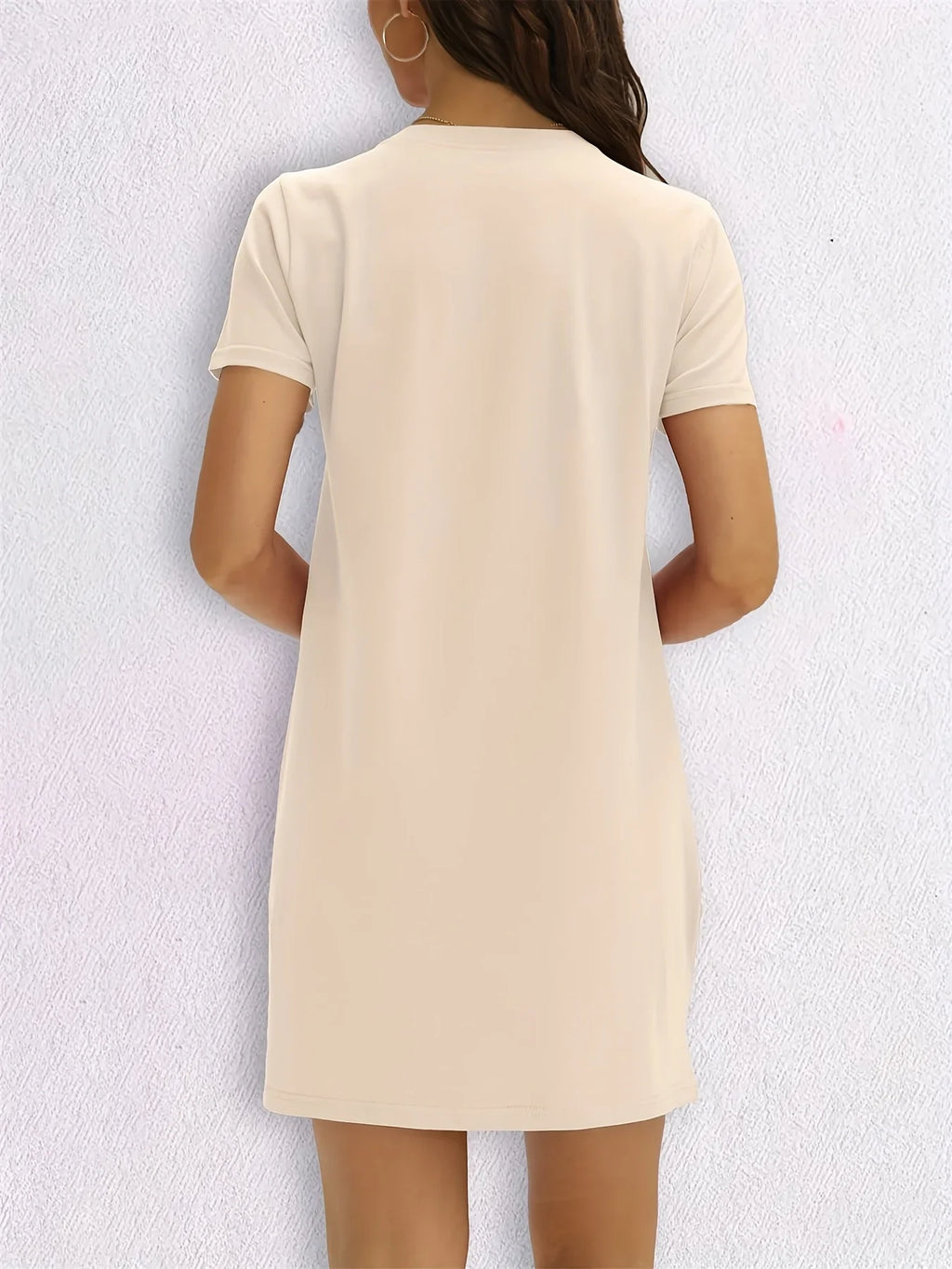 Women's Casual T-Shirt Dress Short Sleeve Round Neck Oversized Y2K