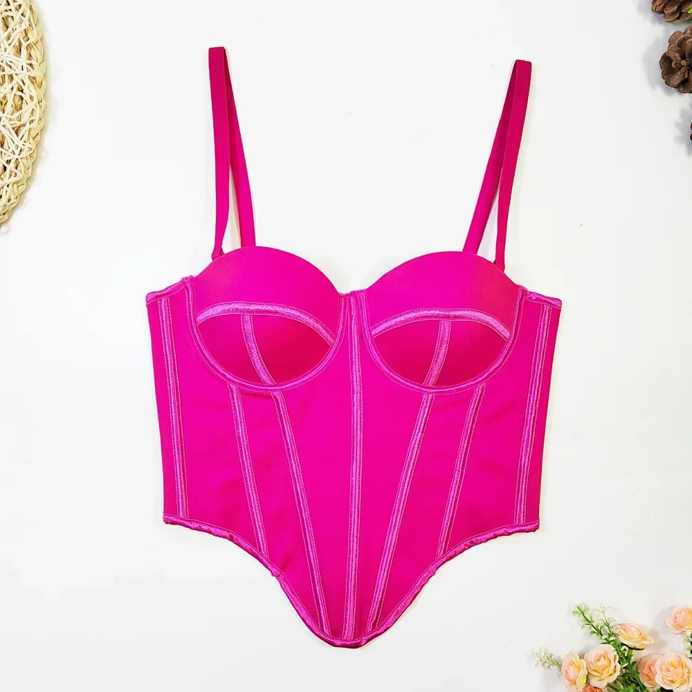 Vintage Bustier Bra Crop Tank Top