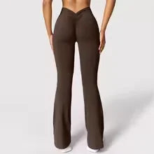 High Waist Flared Yoga Pants V-Back Hip Lifting Slim Fit Sports