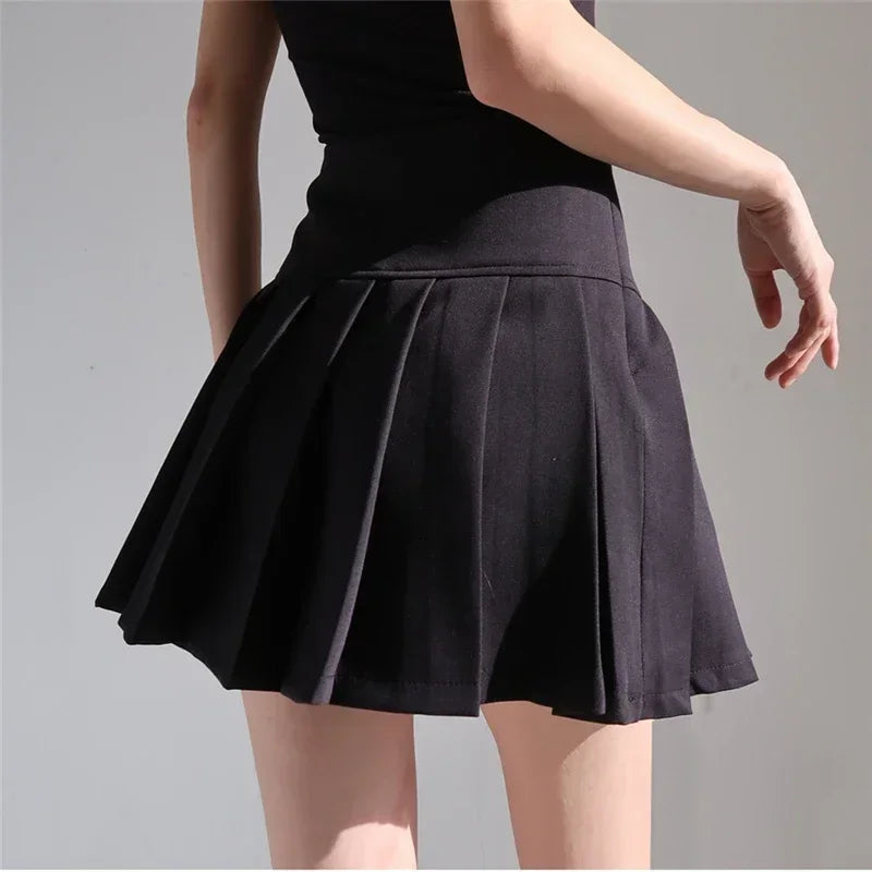 Women's Y2K High-Waist Pleated Mini Skirt