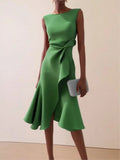 Women's Irregular Hem Party Midi Dress