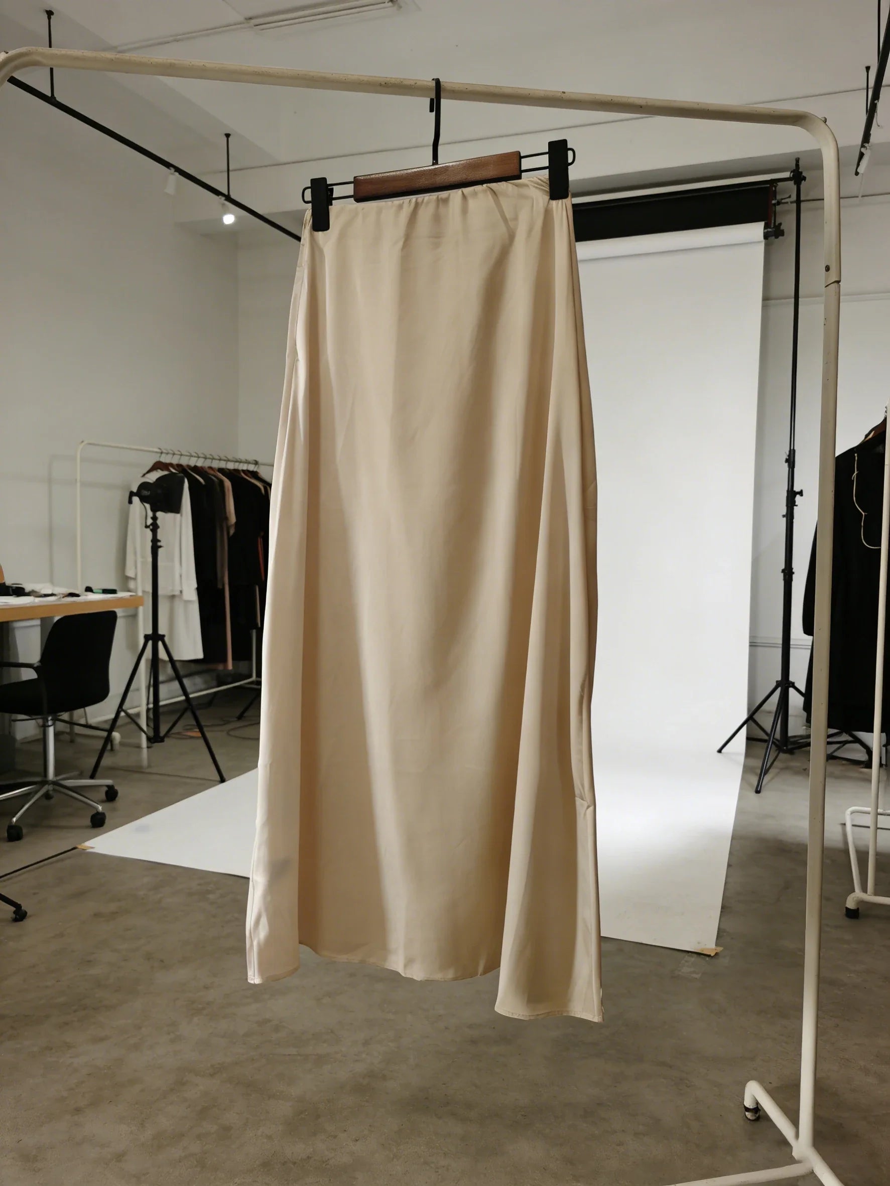 Acetic Satin Fishtail Skirt Woman Korean Fashion Elastic High Waist Skirts for Women Spring/Summer 2024 New Chic Lady Skirts