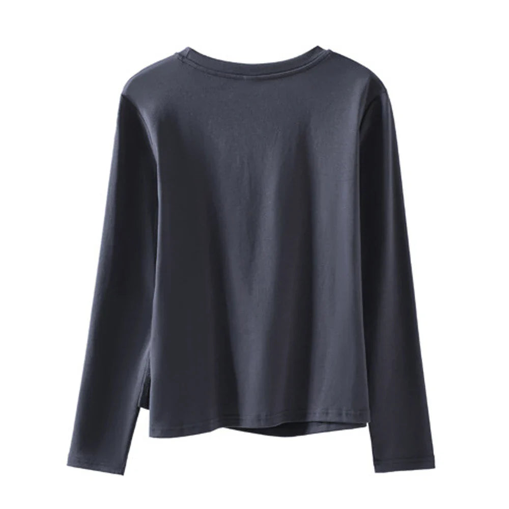 Women's Korean-Style Long-Sleeve T-Shirt