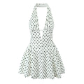 Women Sexy Backless A-line Slim Sweet Elegant Mini Dress