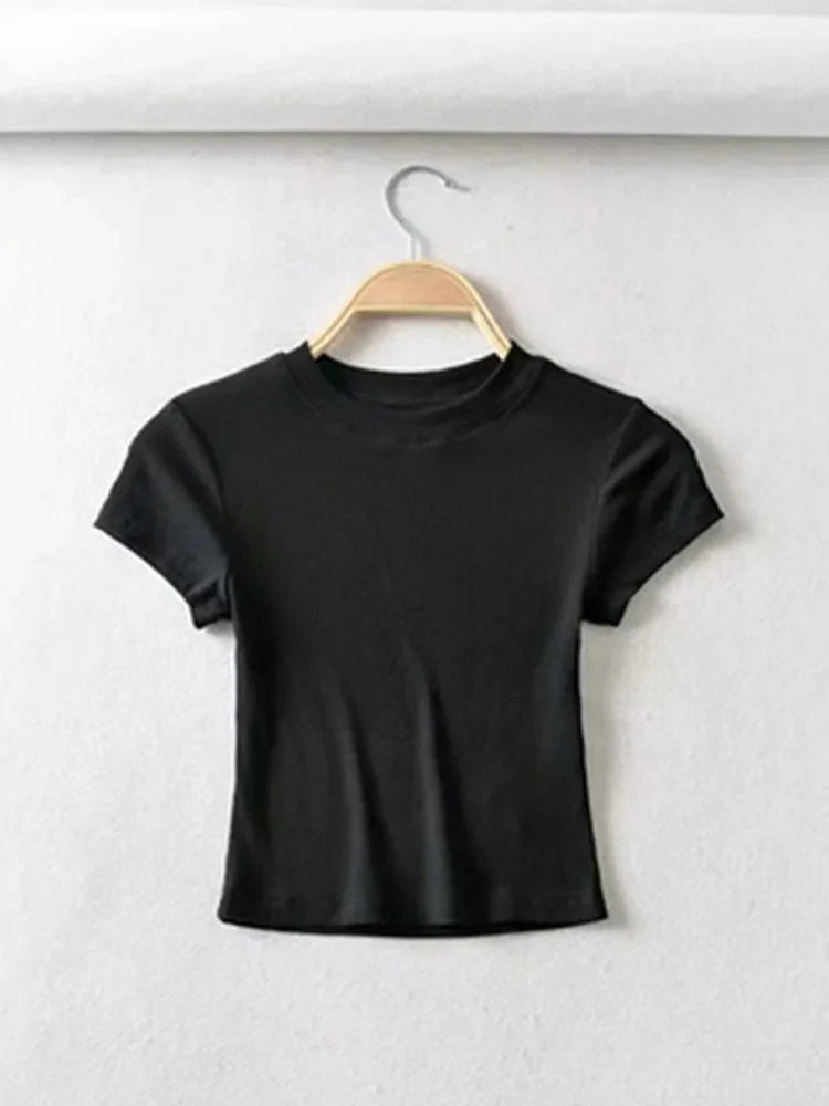 Sexy Slim Fit Short Sleeve Crop Top