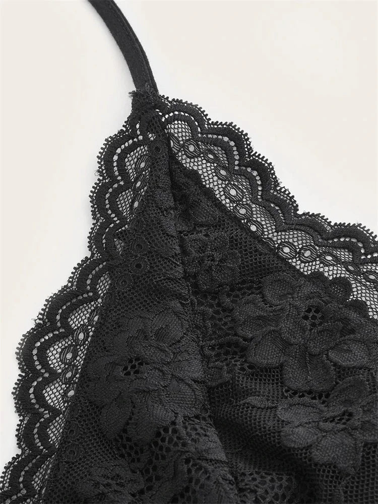 Women's Gothic Lace Patchwork Halter Top | Backless Ruched Tank | Y2K Streetwear