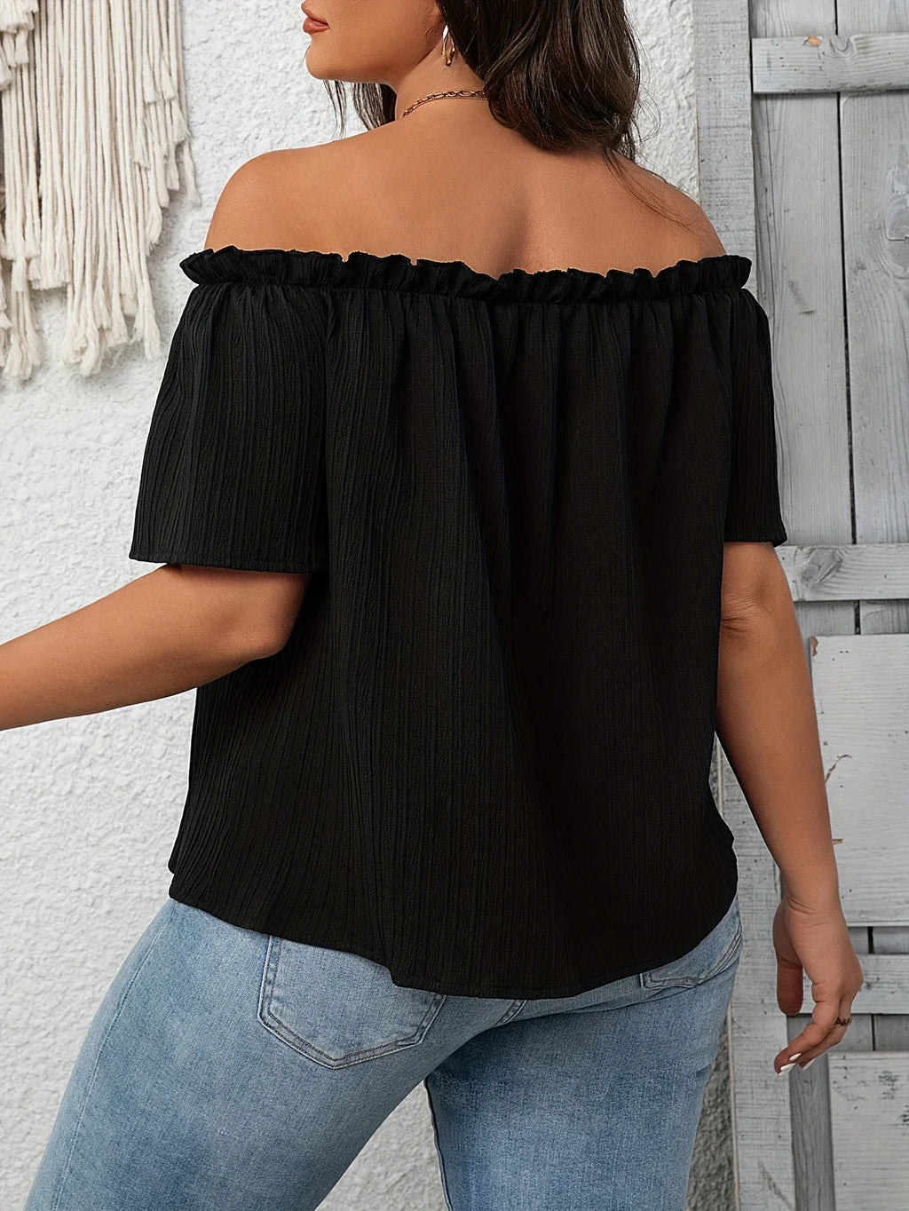 Women's Off-Shoulder Solid Top