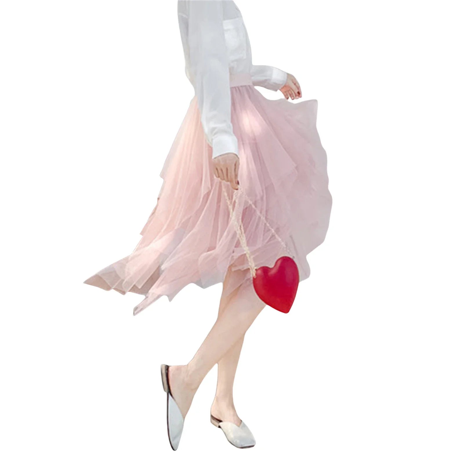 Women's Fairycore Mesh Tulle Bubble Skirt