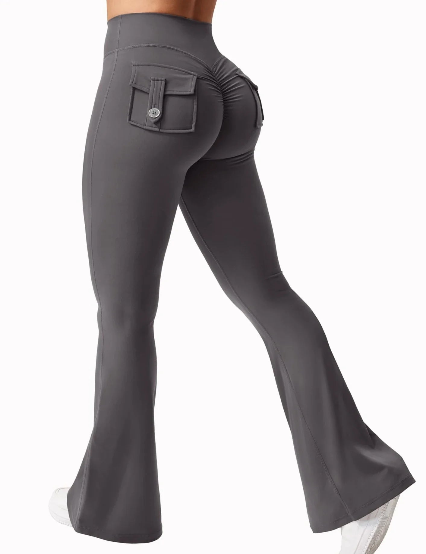 Women Wide Leg High Stretch Yoga Leggings Naked Feeling Compression Fitness Workwear with pockets Yoga Pant ﻿