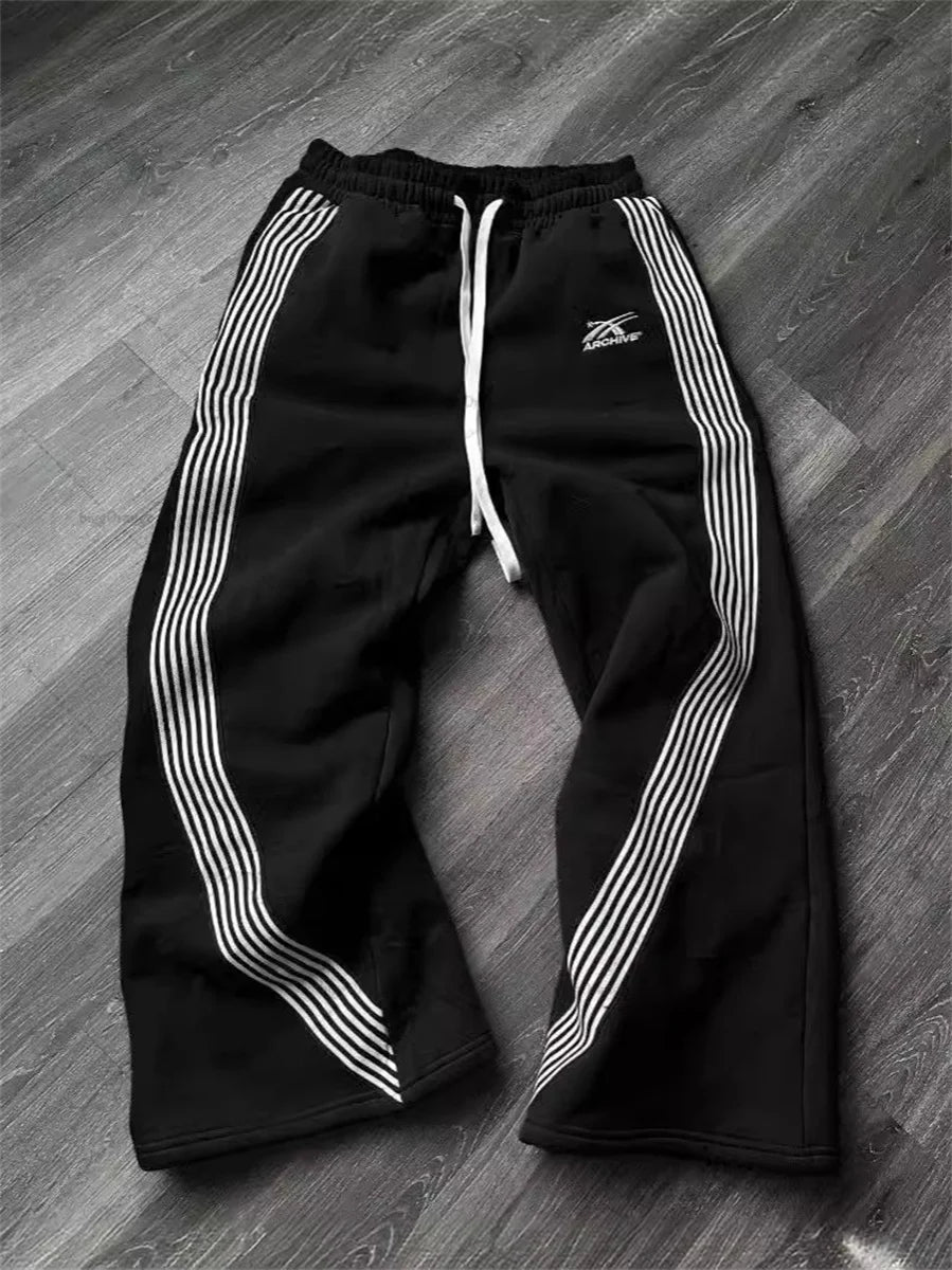 Cargo Pants Wide Leg Mid Waist Drawstring Pockets Loose Fit