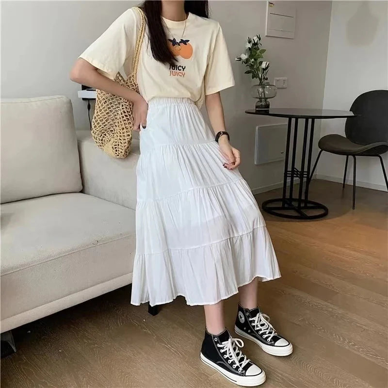 Women's High-Waist Tiered Cake Skirt