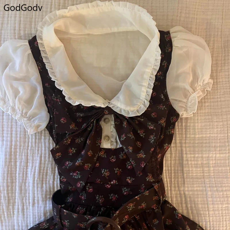 Women's Sweet Vintage Y2K Mini Dress