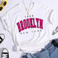 Brooklyn New York Letter Print Y2K Streetwear Tee