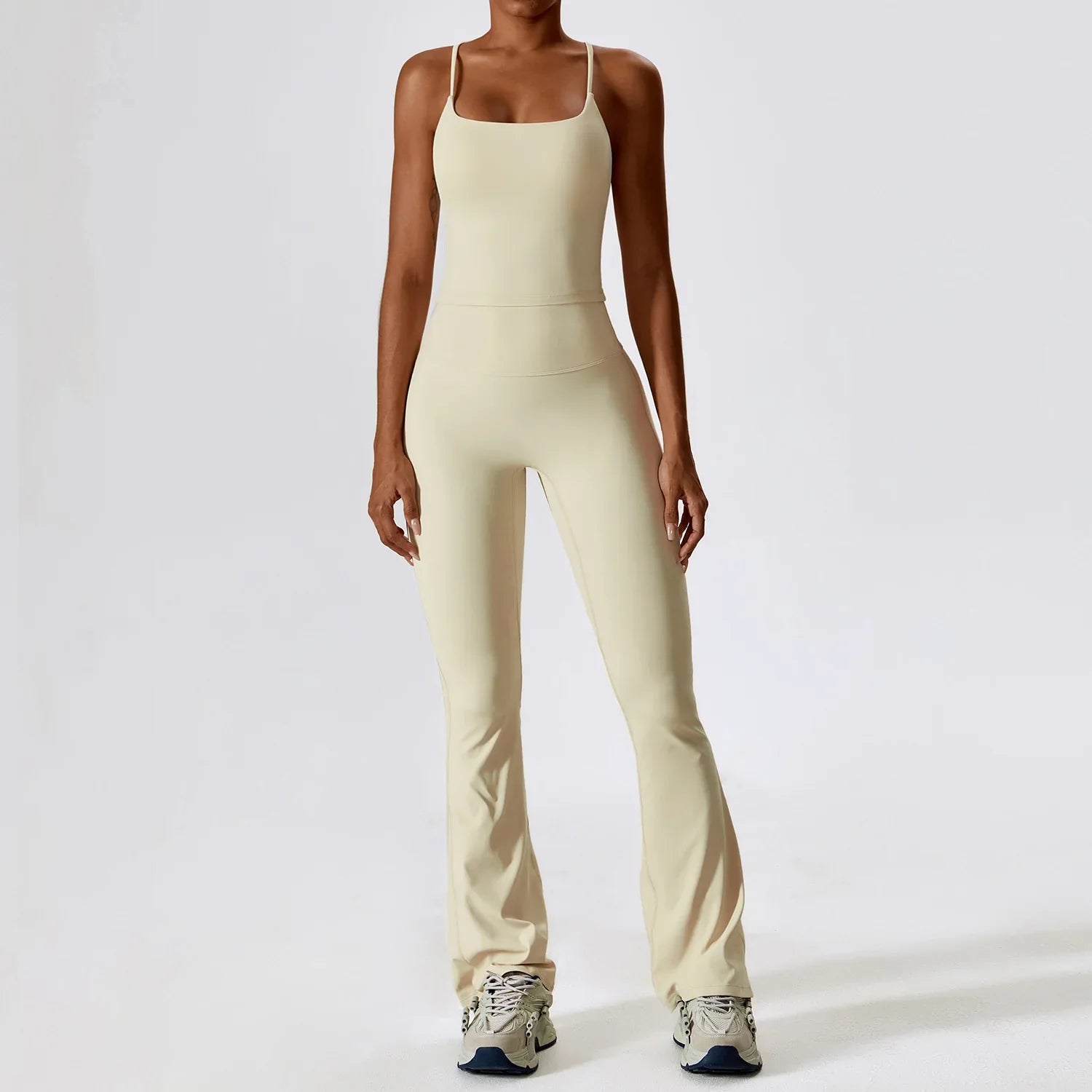 Seamless Yoga Set - Sports Bra, Crop Top & Leggings