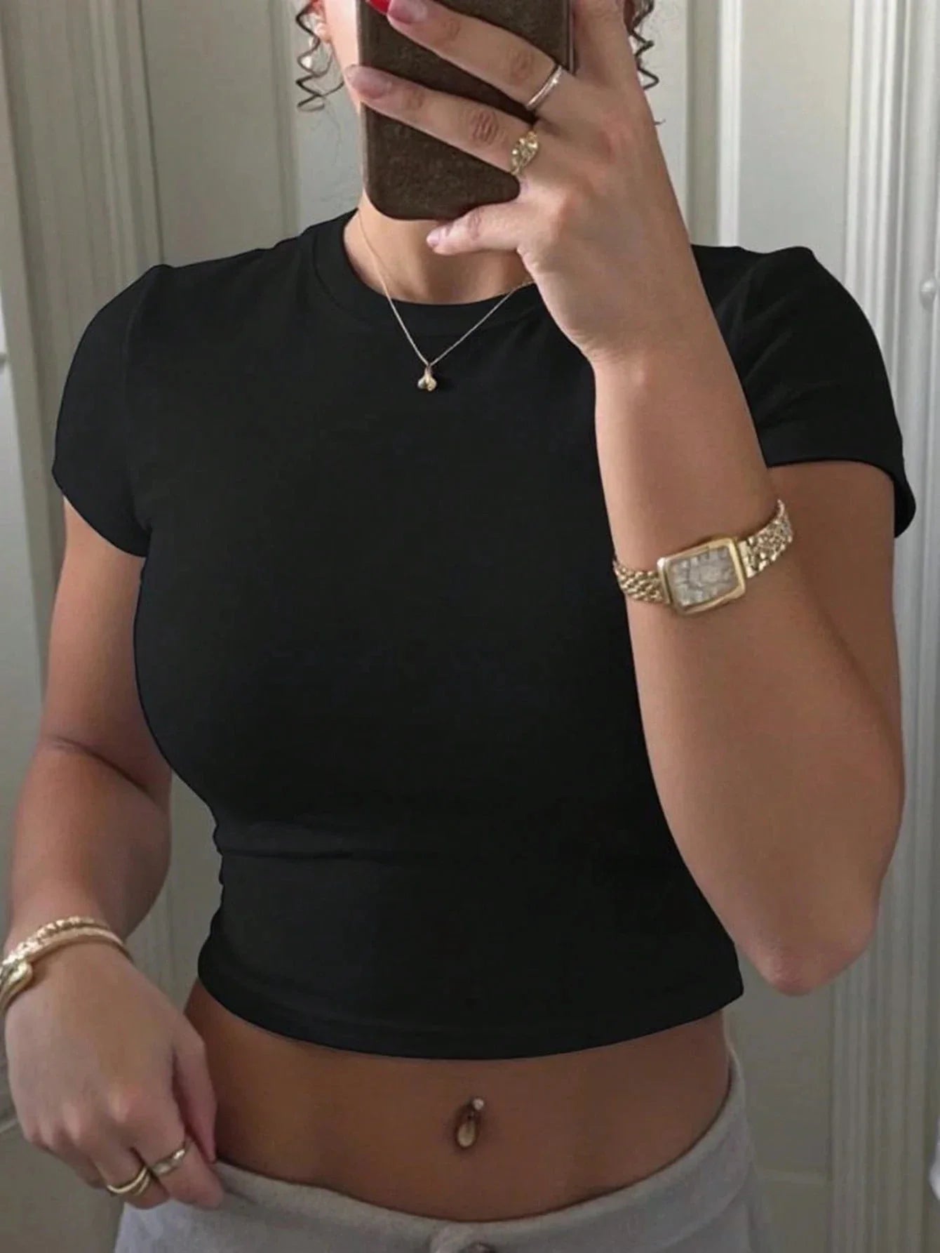 Slim-Fit Crop Yoga Tee