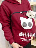 Hooded Sweatshirt with Kangaroo Pocket Long Sleeve Regular Fit