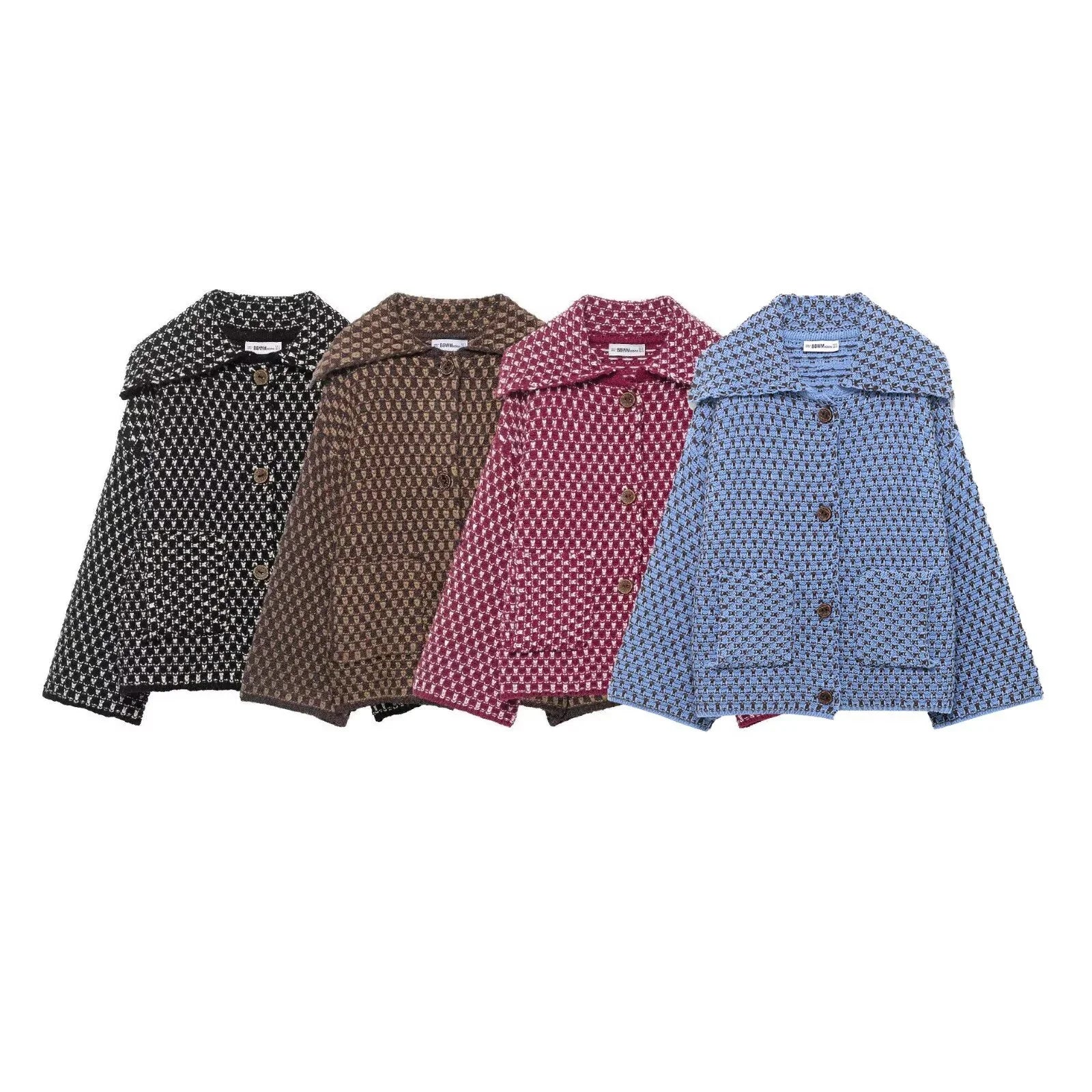 Women's Korean Style Knitted Cardigan - Loose Fit Button-Up Jacket
