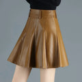 Women's High-Waist Leather Mini Skirt