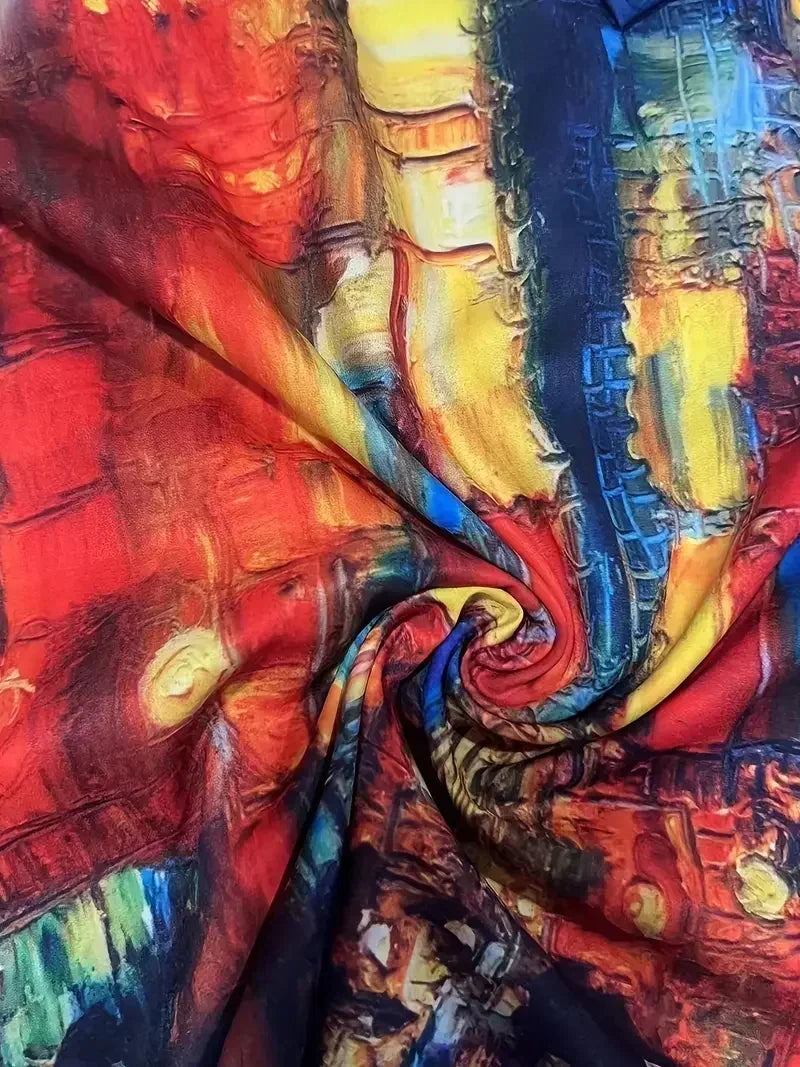 Women's Oil Painting Print Blouse