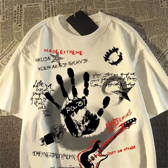 American Vintage Cartoon Print Unisex Tee