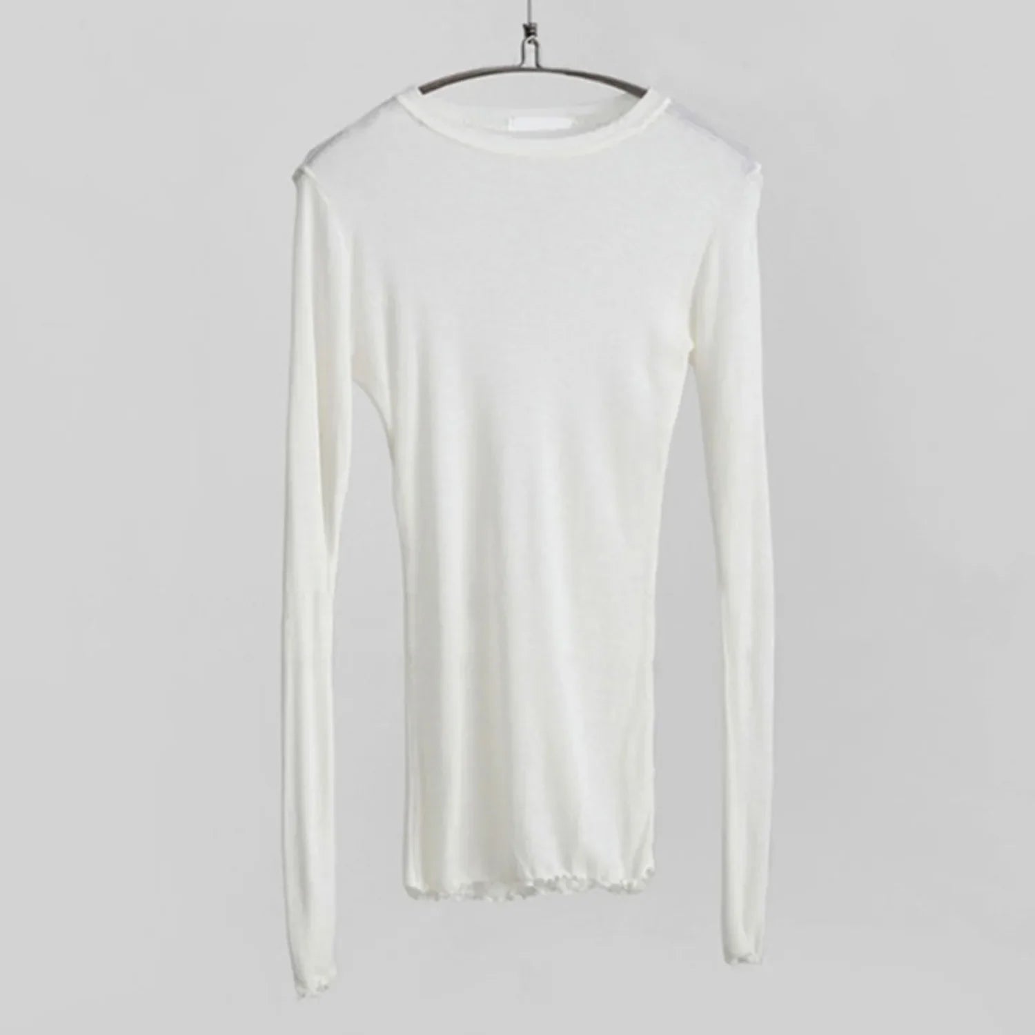 Sexy Sheer Long Sleeve Bodycon Tee