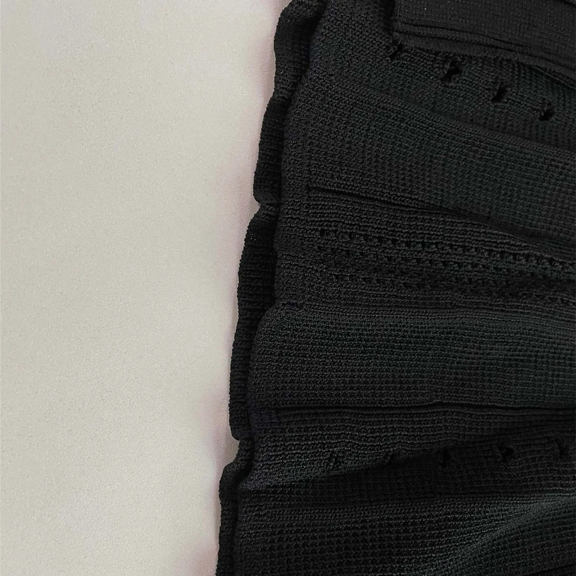Knitted Mermaid Midi Dress Round Neck Hollow Slimming Fishtail