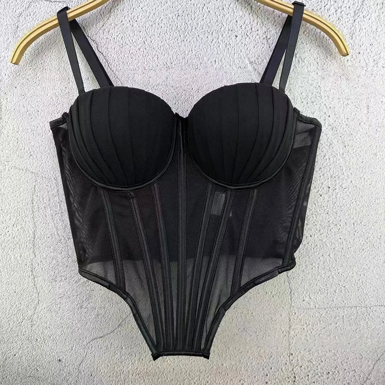 Vintage Bustier Bra Crop Tank Top