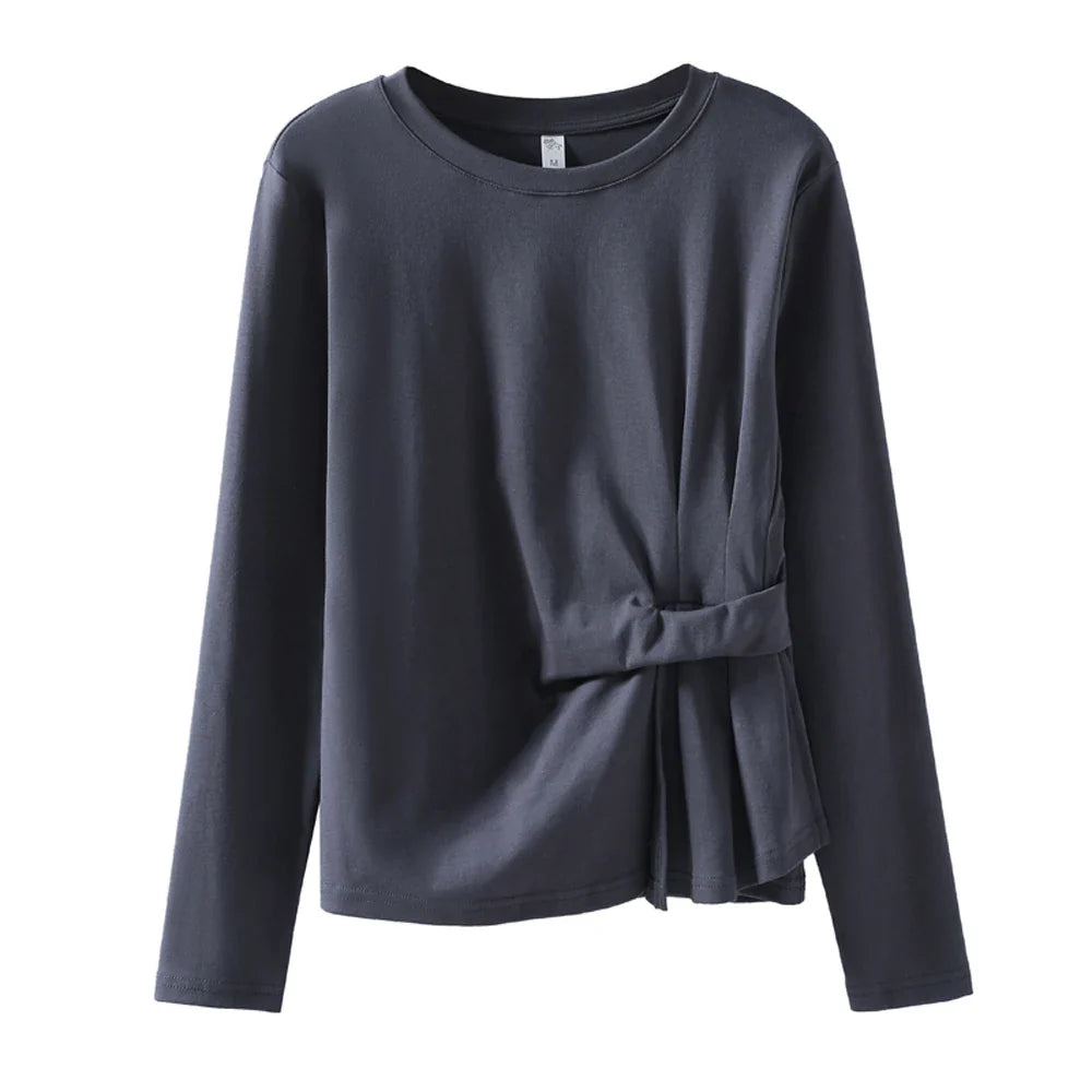 Women's Korean-Style Long-Sleeve T-Shirt