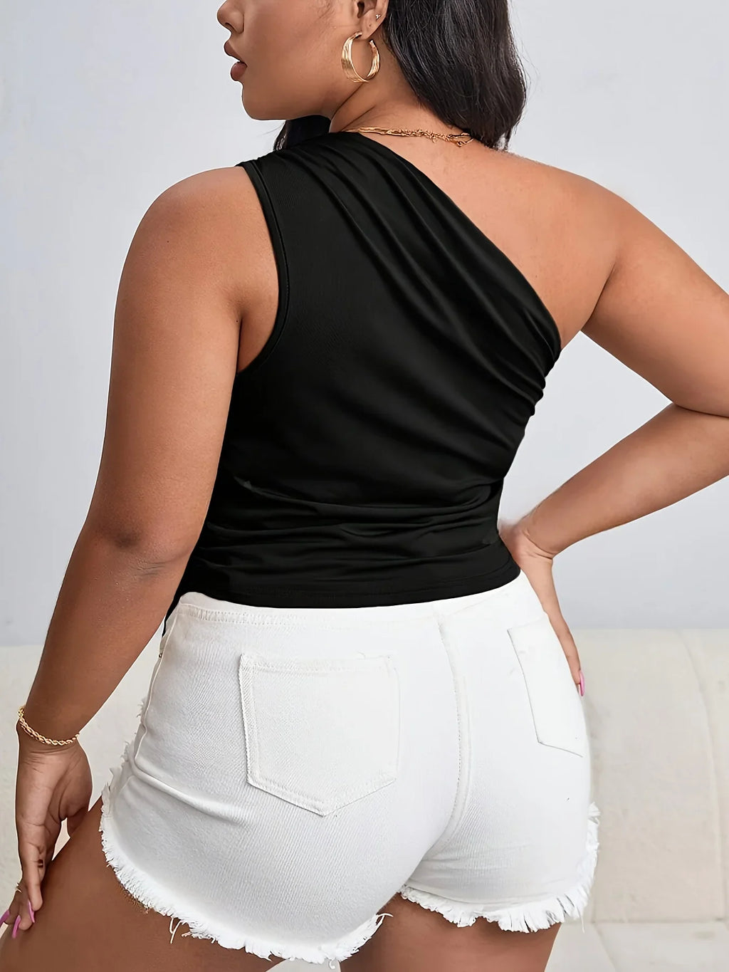 Women's One-Shoulder Asymmetrical Tank Top