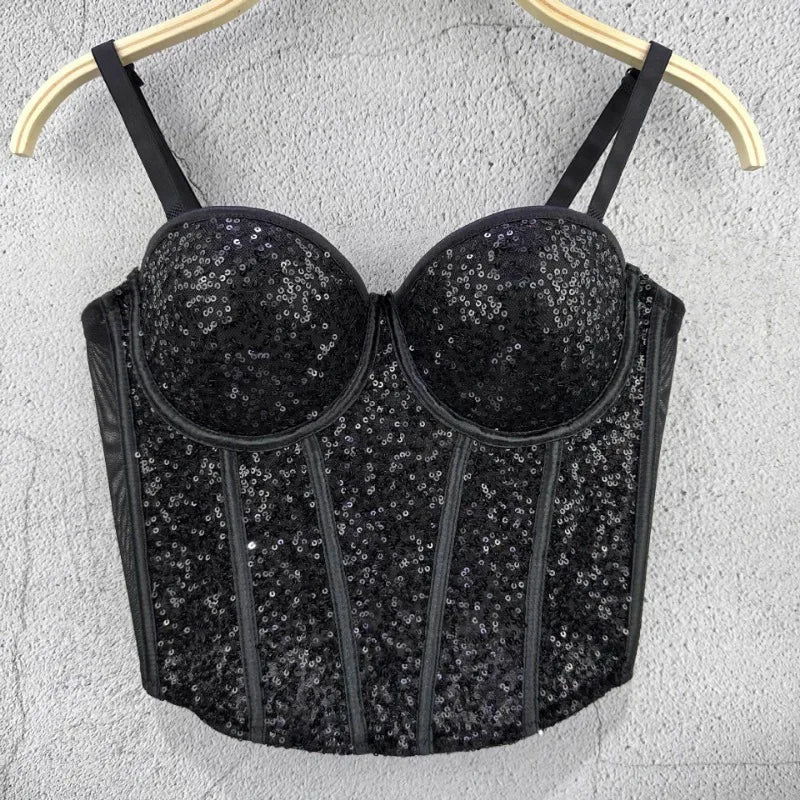 Vintage Bustier Bra Crop Tank Top