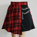Gothic Sweet Women Pleated Skirt Fashion Plaid Mini High Waist Chic Skirt