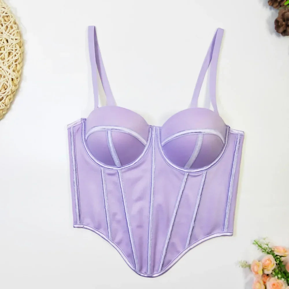 Vintage Bustier Bra Crop Tank Top