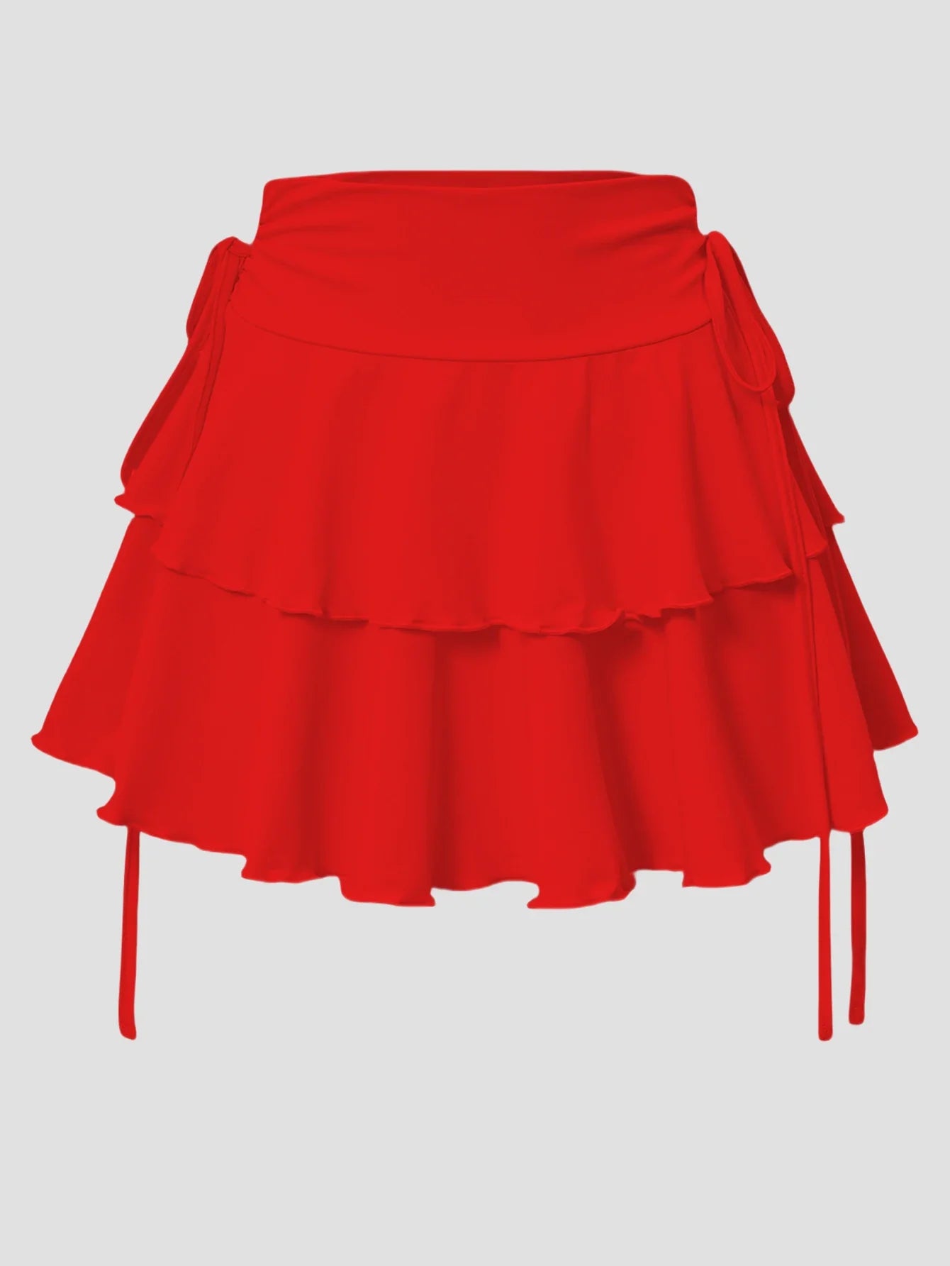 Women's High-Waist Lace-Up Mini Skirt