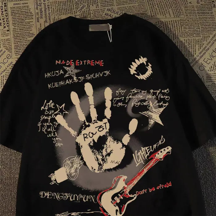 American Vintage Cartoon Print Unisex Tee