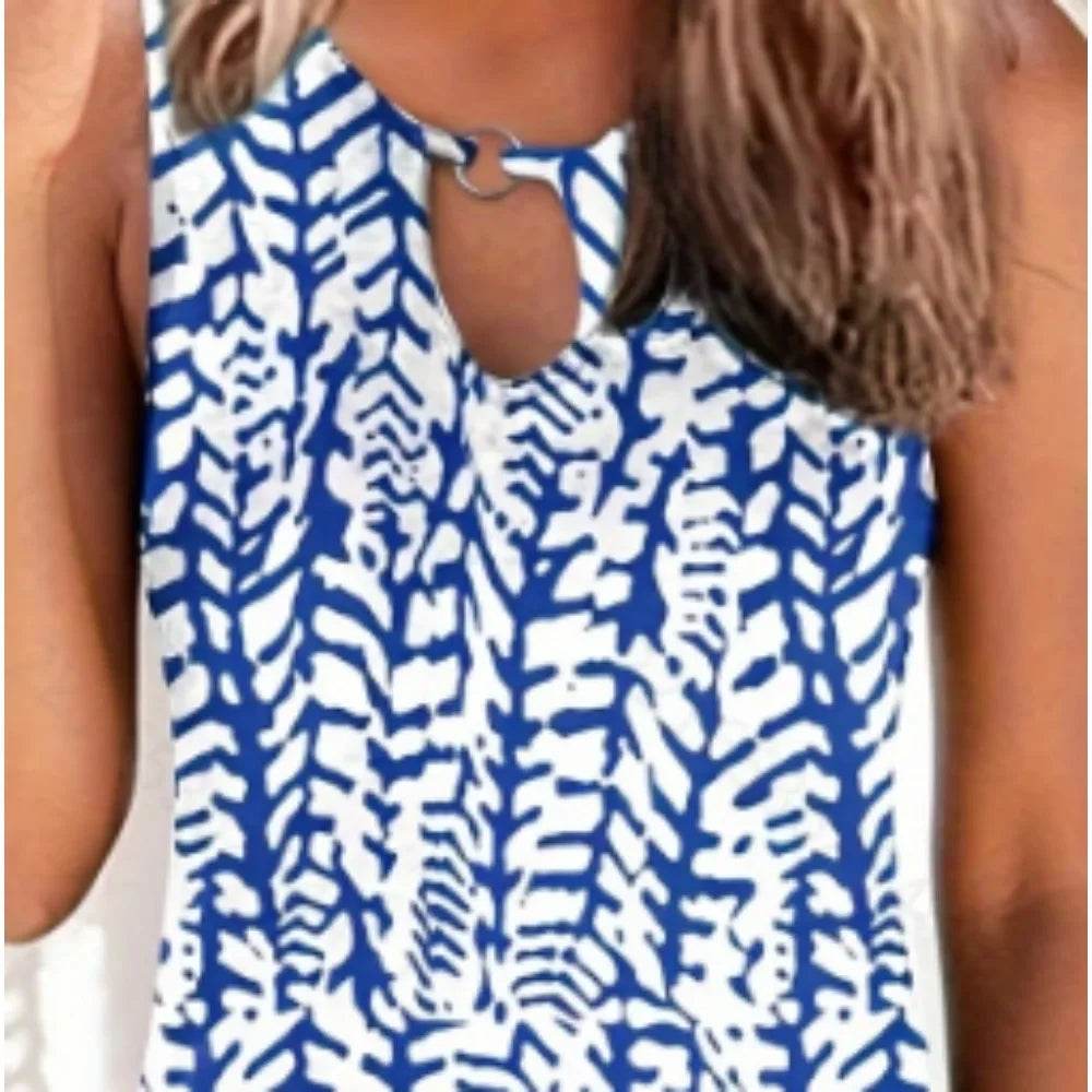 Women's Bohemian Print V-Neck Dress