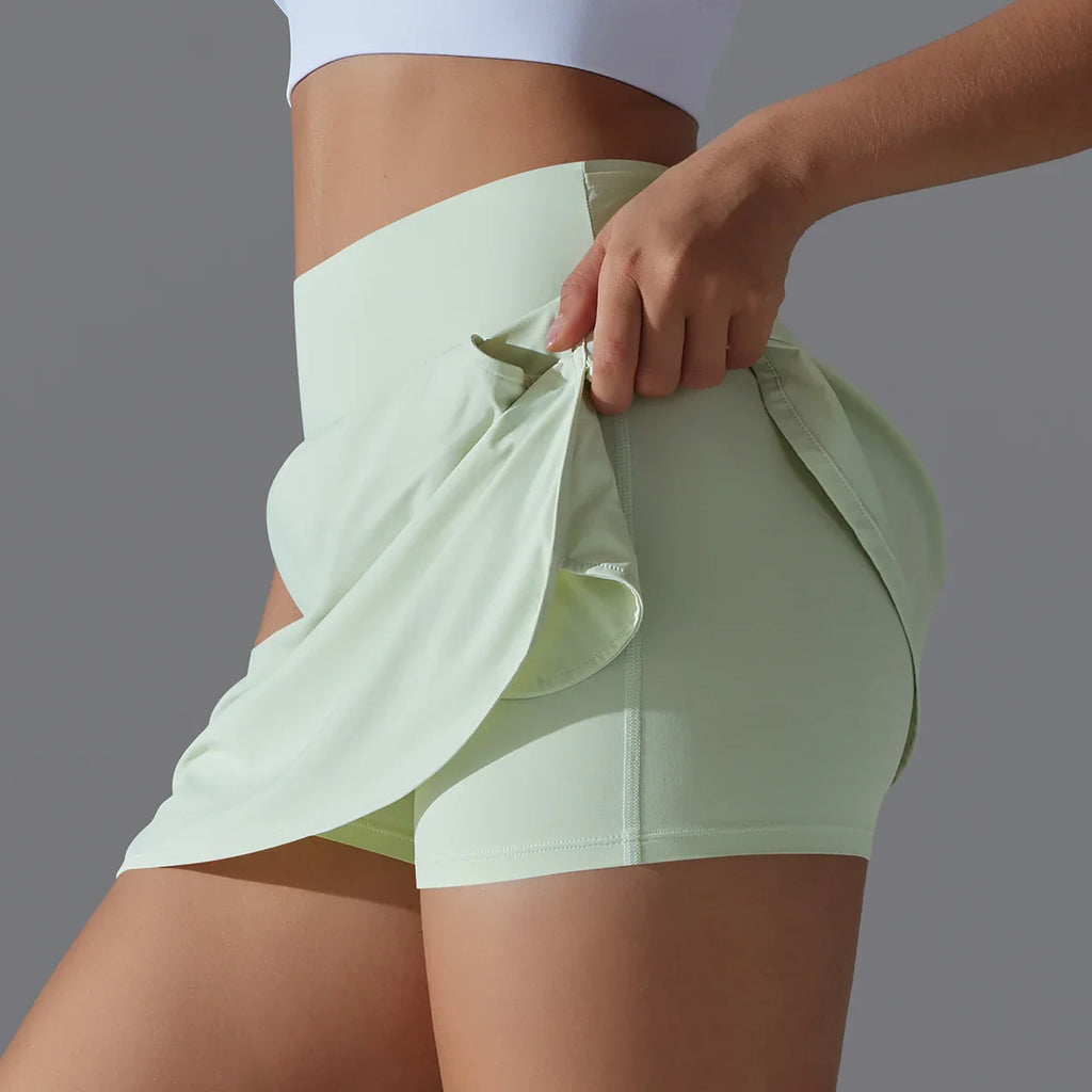 Women's Athletic Tennis Skirt - High Waist Sports Skort